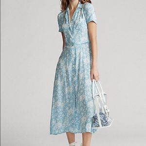 Polo Ralph Lauren blue floral dress BNWT